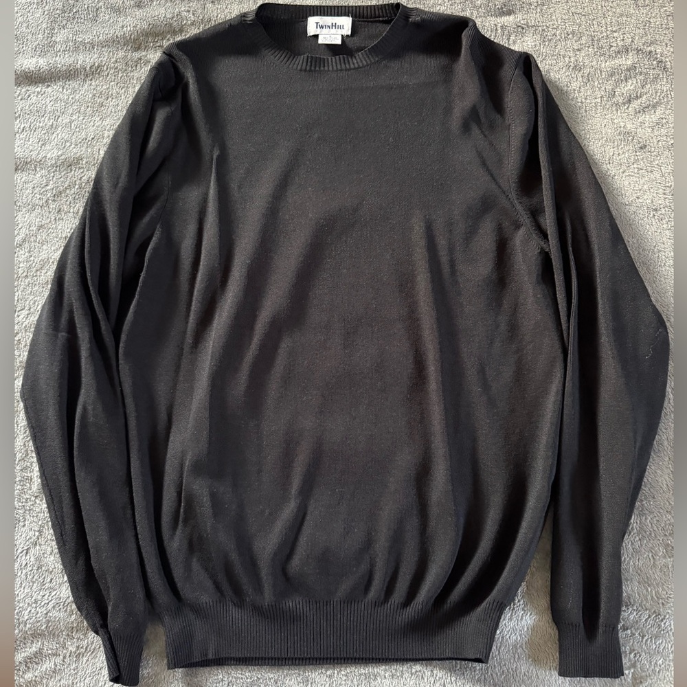 TwinHill Men's Black Crew Neck Sweater Size Small